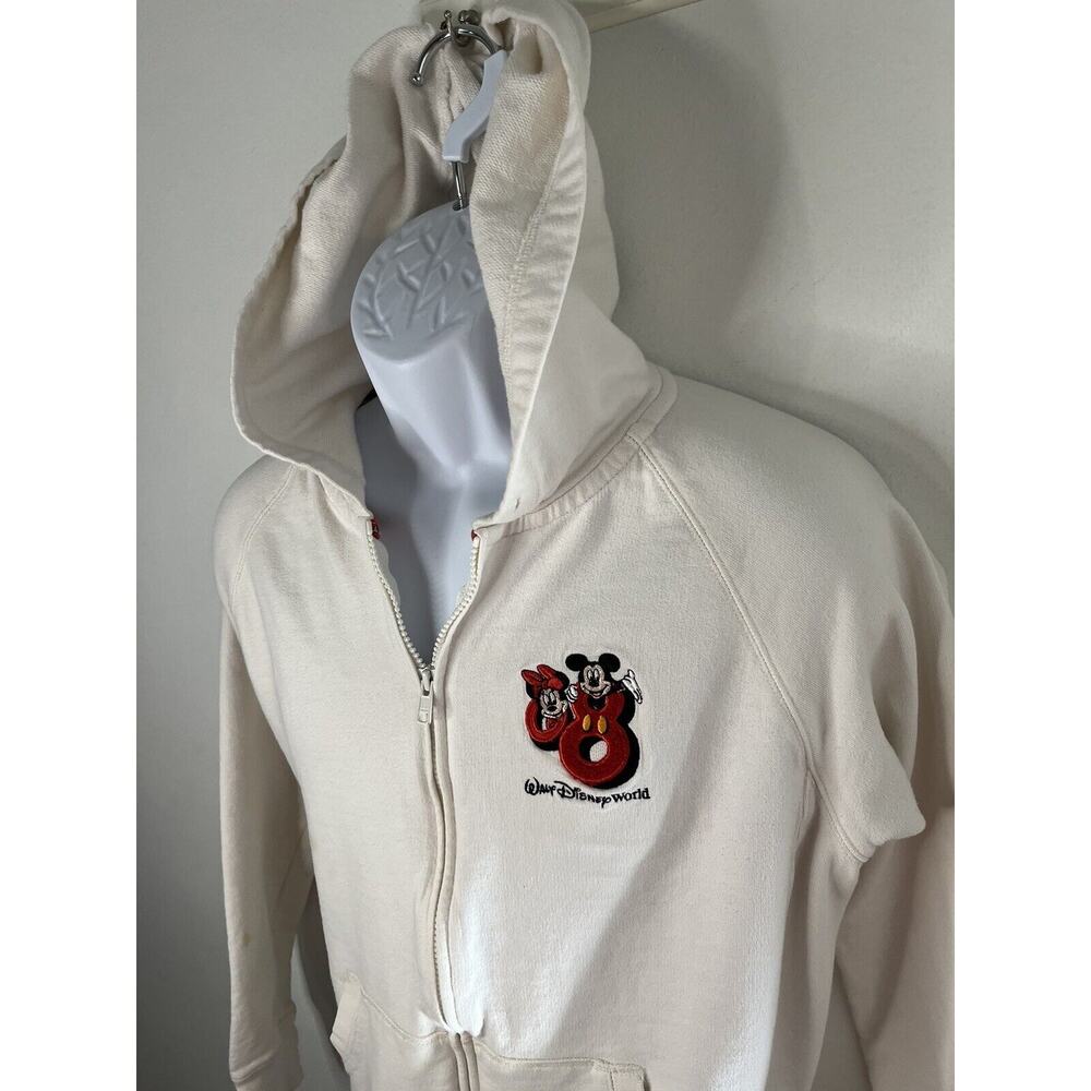 Walt Disney World 2008 Size XL Full Zip Pocketed Hooded Sweatshirt Embroidered